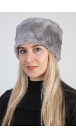 Grey sapphire mink fur hat - Created with mink fur remnants